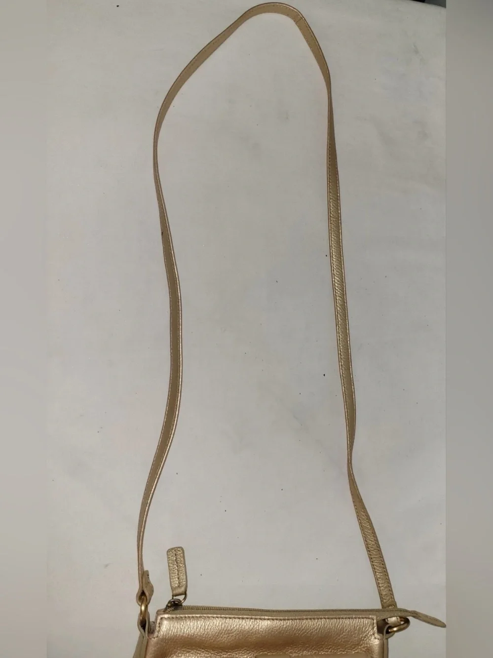 Fossil Metallic Crossbody Bag Bronze Gold Leather Vintage Y2K